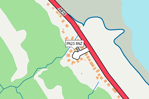 PA23 8NZ map - OS OpenMap – Local (Ordnance Survey) PA23 8NZ map - OS OpenMap – Local (Ordnance Survey)