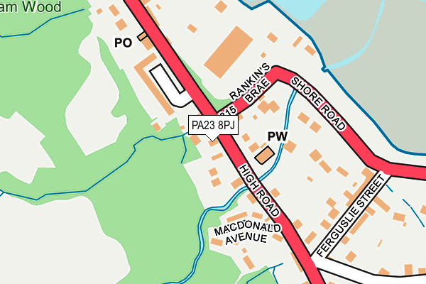 PA23 8PJ map - OS OpenMap – Local (Ordnance Survey) PA23 8PJ map - OS OpenMap – Local (Ordnance Survey)