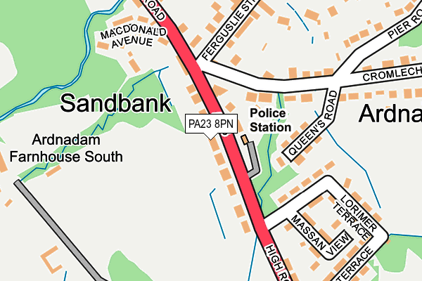 PA23 8PN map - OS OpenMap – Local (Ordnance Survey) PA23 8PN map - OS OpenMap – Local (Ordnance Survey)