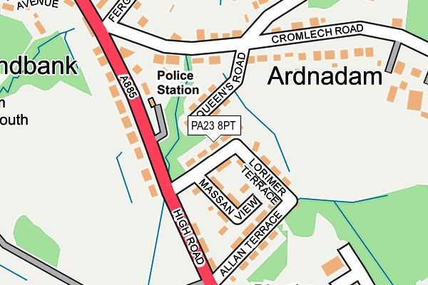 PA23 8PT map - OS OpenMap – Local (Ordnance Survey) PA23 8PT map - OS OpenMap – Local (Ordnance Survey)