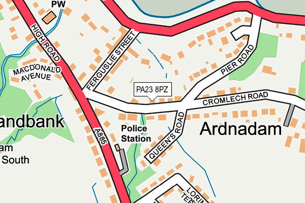 PA23 8PZ map - OS OpenMap – Local (Ordnance Survey) PA23 8PZ map - OS OpenMap – Local (Ordnance Survey)