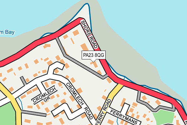 PA23 8QG map - OS OpenMap – Local (Ordnance Survey) PA23 8QG map - OS OpenMap – Local (Ordnance Survey)