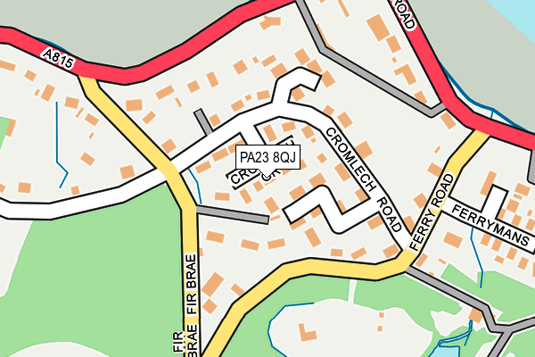 PA23 8QJ map - OS OpenMap – Local (Ordnance Survey) PA23 8QJ map - OS OpenMap – Local (Ordnance Survey)