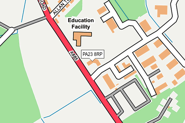 PA23 8RP map - OS OpenMap – Local (Ordnance Survey) PA23 8RP map - OS OpenMap – Local (Ordnance Survey)