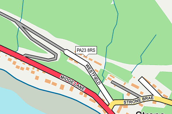 PA23 8RS map - OS OpenMap – Local (Ordnance Survey) PA23 8RS map - OS OpenMap – Local (Ordnance Survey)