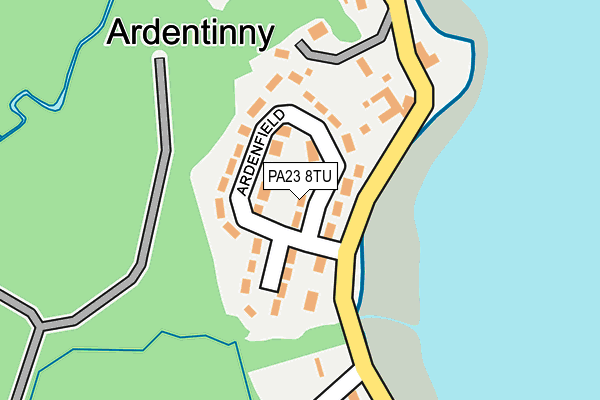 PA23 8TU map - OS OpenMap – Local (Ordnance Survey) PA23 8TU map - OS OpenMap – Local (Ordnance Survey)