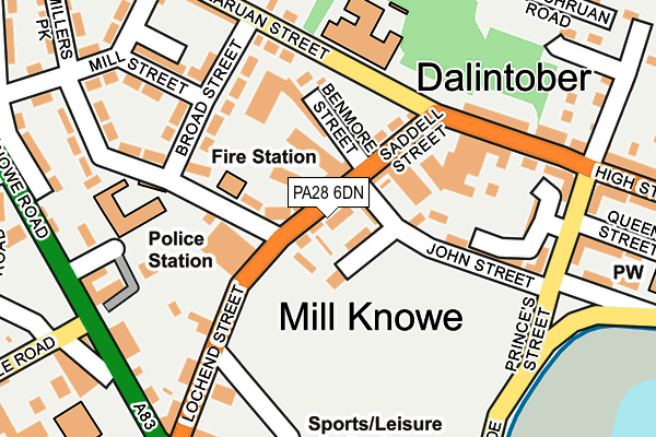 PA28 6DN map - OS OpenMap – Local (Ordnance Survey) PA28 6DN map - OS OpenMap – Local (Ordnance Survey)