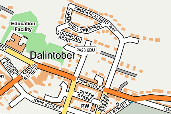 PA28 6DU map - OS OpenMap – Local (Ordnance Survey)