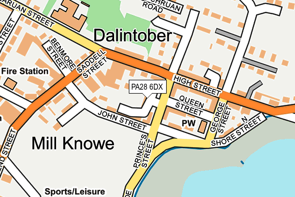 PA28 6DX map - OS OpenMap – Local (Ordnance Survey) PA28 6DX map - OS OpenMap – Local (Ordnance Survey)