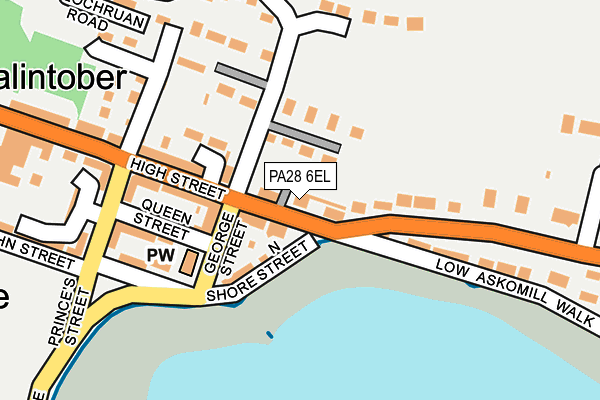 PA28 6EL map - OS OpenMap – Local (Ordnance Survey) PA28 6EL map - OS OpenMap – Local (Ordnance Survey)
