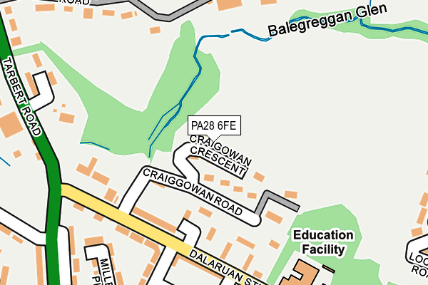 PA28 6FE map - OS OpenMap – Local (Ordnance Survey) PA28 6FE map - OS OpenMap – Local (Ordnance Survey)