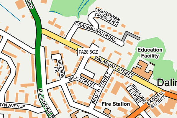 PA28 6GZ map - OS OpenMap – Local (Ordnance Survey)