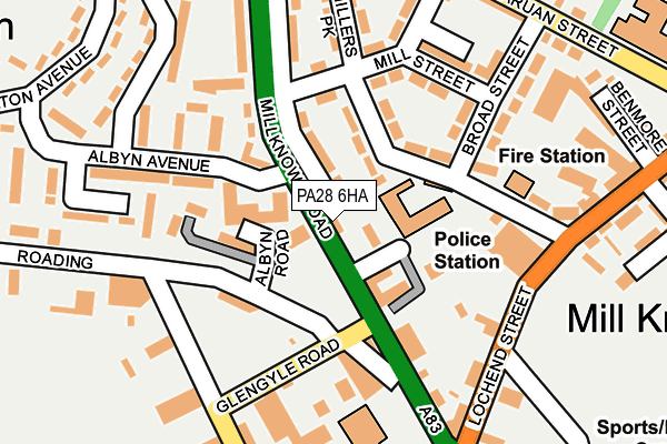 PA28 6HA map - OS OpenMap – Local (Ordnance Survey) PA28 6HA map - OS OpenMap – Local (Ordnance Survey)