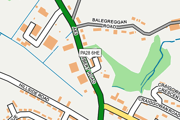 PA28 6HE map - OS OpenMap – Local (Ordnance Survey) PA28 6HE map - OS OpenMap – Local (Ordnance Survey)