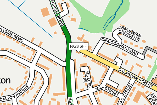 PA28 6HF map - OS OpenMap – Local (Ordnance Survey) PA28 6HF map - OS OpenMap – Local (Ordnance Survey)