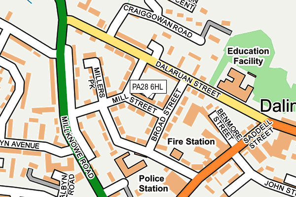 PA28 6HL map - OS OpenMap – Local (Ordnance Survey)
