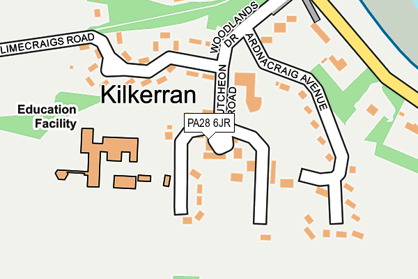 PA28 6JR map - OS OpenMap – Local (Ordnance Survey) PA28 6JR map - OS OpenMap – Local (Ordnance Survey)