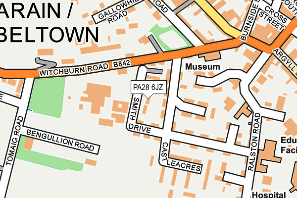 PA28 6JZ map - OS OpenMap – Local (Ordnance Survey)