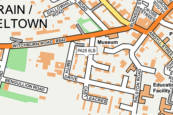 PA28 6LB map - OS OpenMap – Local (Ordnance Survey) PA28 6LB map - OS OpenMap – Local (Ordnance Survey)