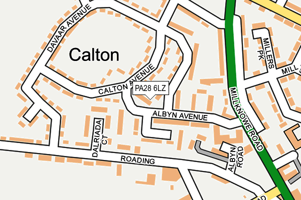 PA28 6LZ map - OS OpenMap – Local (Ordnance Survey)