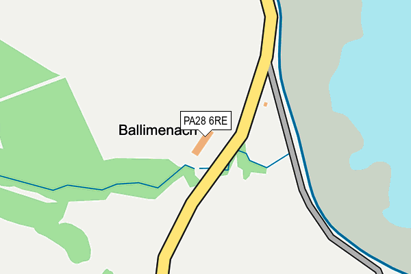 PA28 6RE map - OS OpenMap – Local (Ordnance Survey) PA28 6RE map - OS OpenMap – Local (Ordnance Survey)