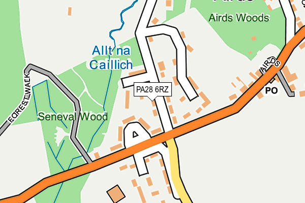 PA28 6RZ map - OS OpenMap – Local (Ordnance Survey) PA28 6RZ map - OS OpenMap – Local (Ordnance Survey)