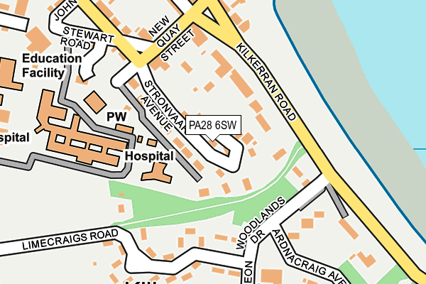 PA28 6SW map - OS OpenMap – Local (Ordnance Survey) PA28 6SW map - OS OpenMap – Local (Ordnance Survey)