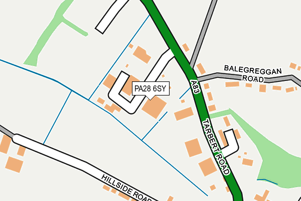 PA28 6SY map - OS OpenMap – Local (Ordnance Survey)