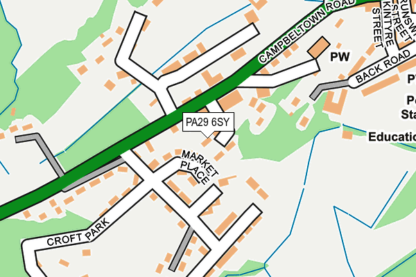 PA29 6SY map - OS OpenMap – Local (Ordnance Survey) PA29 6SY map - OS OpenMap – Local (Ordnance Survey)