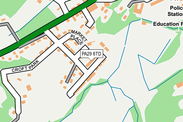 PA29 6TD map - OS OpenMap – Local (Ordnance Survey) PA29 6TD map - OS OpenMap – Local (Ordnance Survey)