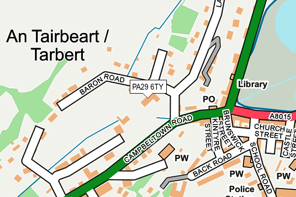 PA29 6TY map - OS OpenMap – Local (Ordnance Survey) PA29 6TY map - OS OpenMap – Local (Ordnance Survey)