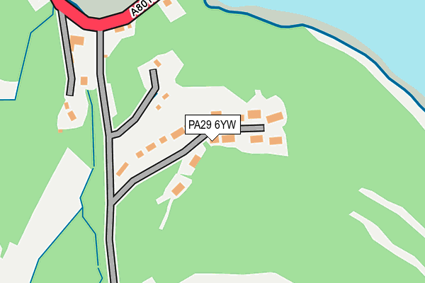 PA29 6YW map - OS OpenMap – Local (Ordnance Survey) PA29 6YW map - OS OpenMap – Local (Ordnance Survey)