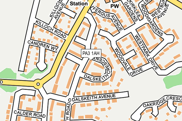 PA3 1AH map - OS OpenMap – Local (Ordnance Survey) PA3 1AH map - OS OpenMap – Local (Ordnance Survey)
