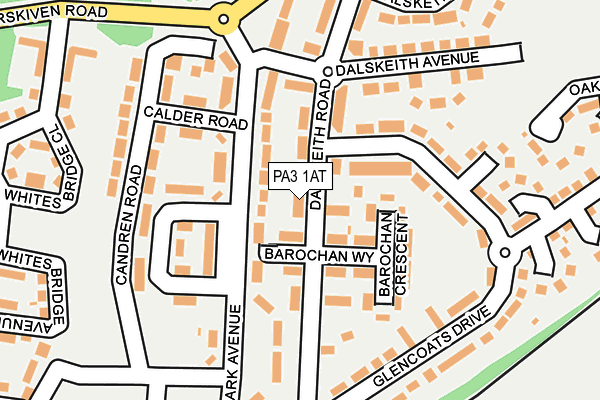PA3 1AT map - OS OpenMap – Local (Ordnance Survey)