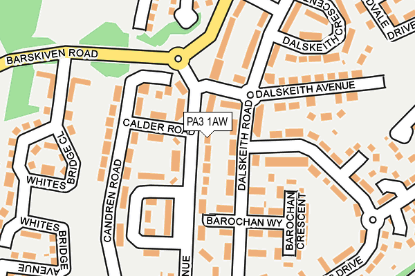 PA3 1AW map - OS OpenMap – Local (Ordnance Survey) PA3 1AW map - OS OpenMap – Local (Ordnance Survey)