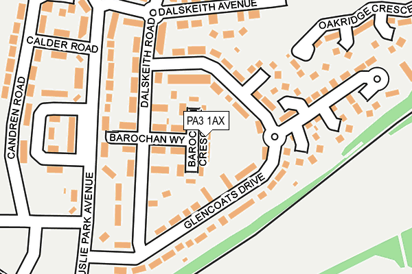 PA3 1AX map - OS OpenMap – Local (Ordnance Survey) PA3 1AX map - OS OpenMap – Local (Ordnance Survey)