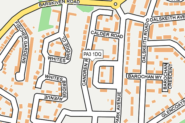 PA3 1DQ map - OS OpenMap – Local (Ordnance Survey)