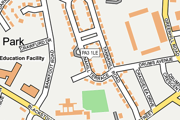 PA3 1LE map - OS OpenMap – Local (Ordnance Survey) PA3 1LE map - OS OpenMap – Local (Ordnance Survey)