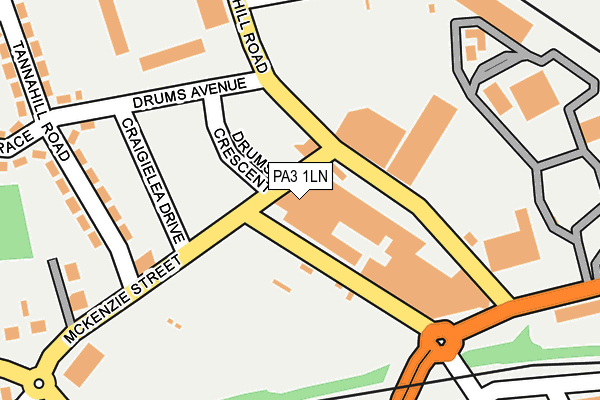 PA3 1LN map - OS OpenMap – Local (Ordnance Survey) PA3 1LN map - OS OpenMap – Local (Ordnance Survey)