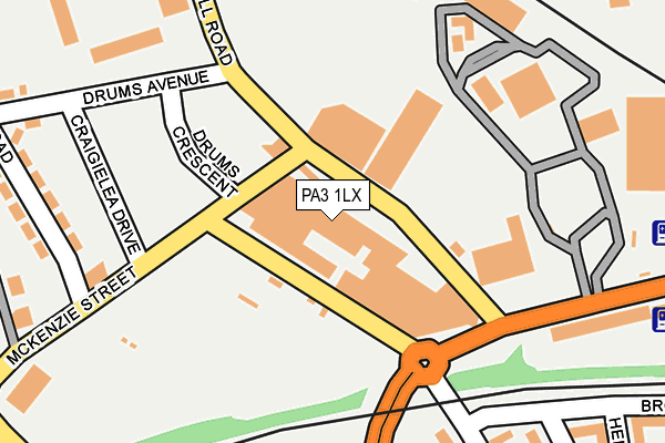 PA3 1LX map - OS OpenMap – Local (Ordnance Survey) PA3 1LX map - OS OpenMap – Local (Ordnance Survey)