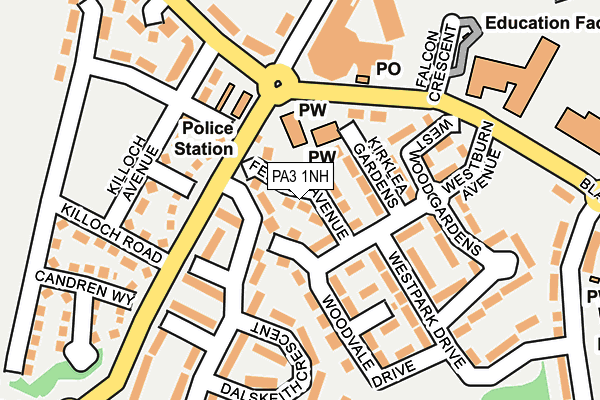 PA3 1NH map - OS OpenMap – Local (Ordnance Survey)