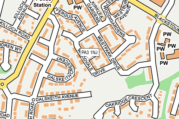 PA3 1NJ map - OS OpenMap – Local (Ordnance Survey) PA3 1NJ map - OS OpenMap – Local (Ordnance Survey)