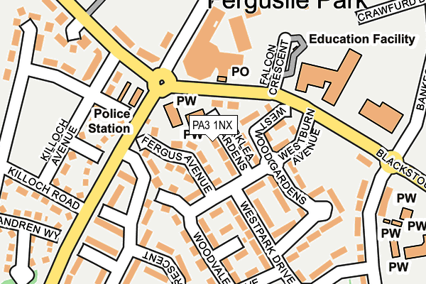 PA3 1NX map - OS OpenMap – Local (Ordnance Survey) PA3 1NX map - OS OpenMap – Local (Ordnance Survey)