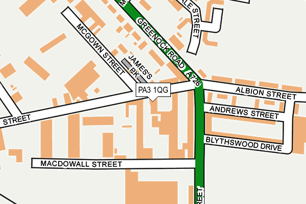 PA3 1QG map - OS OpenMap – Local (Ordnance Survey) PA3 1QG map - OS OpenMap – Local (Ordnance Survey)