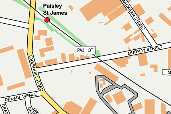 PA3 1QT map - OS OpenMap – Local (Ordnance Survey) PA3 1QT map - OS OpenMap – Local (Ordnance Survey)