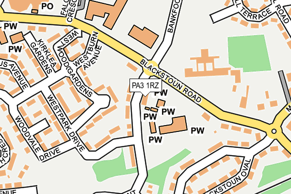 PA3 1RZ map - OS OpenMap – Local (Ordnance Survey) PA3 1RZ map - OS OpenMap – Local (Ordnance Survey)
