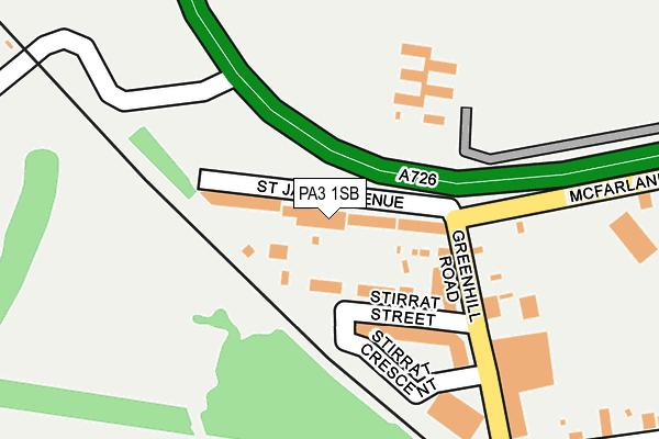 PA3 1SB map - OS OpenMap – Local (Ordnance Survey) PA3 1SB map - OS OpenMap – Local (Ordnance Survey)