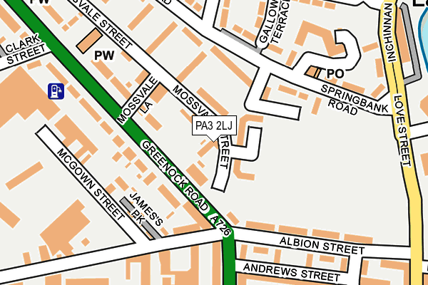 PA3 2LJ map - OS OpenMap – Local (Ordnance Survey) PA3 2LJ map - OS OpenMap – Local (Ordnance Survey)