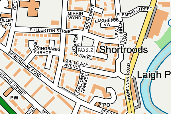 PA3 2LZ map - OS OpenMap – Local (Ordnance Survey) PA3 2LZ map - OS OpenMap – Local (Ordnance Survey)