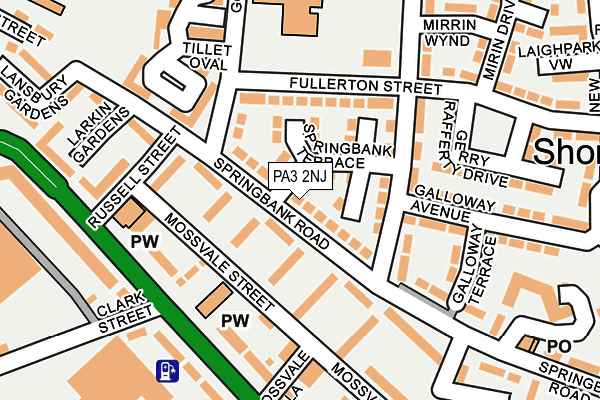 PA3 2NJ map - OS OpenMap – Local (Ordnance Survey) PA3 2NJ map - OS OpenMap – Local (Ordnance Survey)